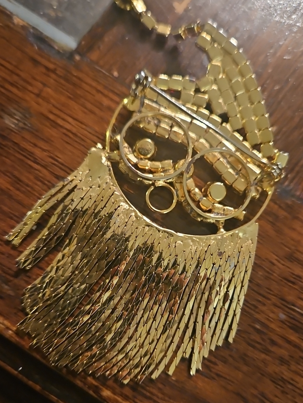 Vintage Rhinestone Santa Brooch - Picture 2 of 2